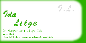 ida lilge business card